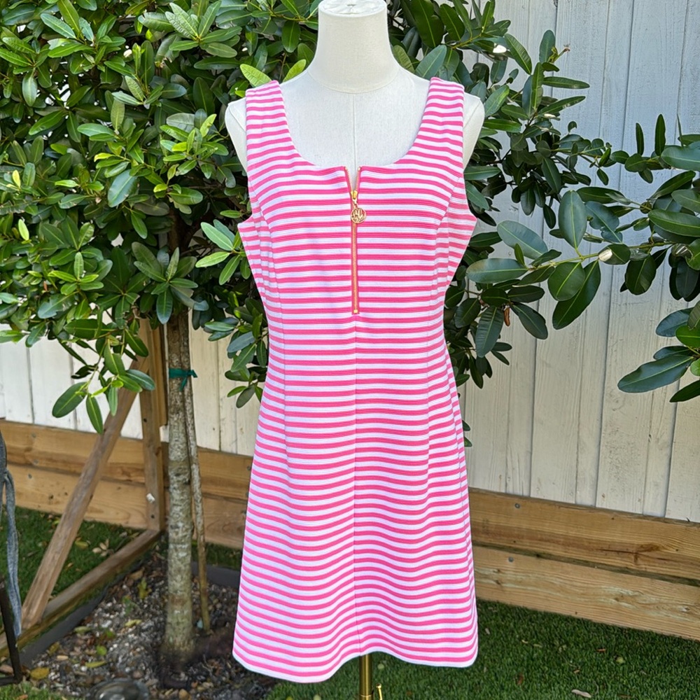 Lilly Pulitzer Pink and White Dress.